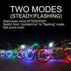 20 LED Bike Cycling Rim Lights Wheel Spoke Light String Strip Lamps Waterproof Bicycle Light Decoration Accessories Waterproof LED Bike Spoke Lights For Adult Bike Beautiful Night Bike Decoration Stevvex