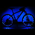 20 LED Bike Cycling Rim Lights Wheel Spoke Light String Strip Lamps Waterproof Bicycle Light Decoration Accessories Waterproof LED Bike Spoke Lights For Adult Bike Beautiful Night Bike Decoration Stevvex