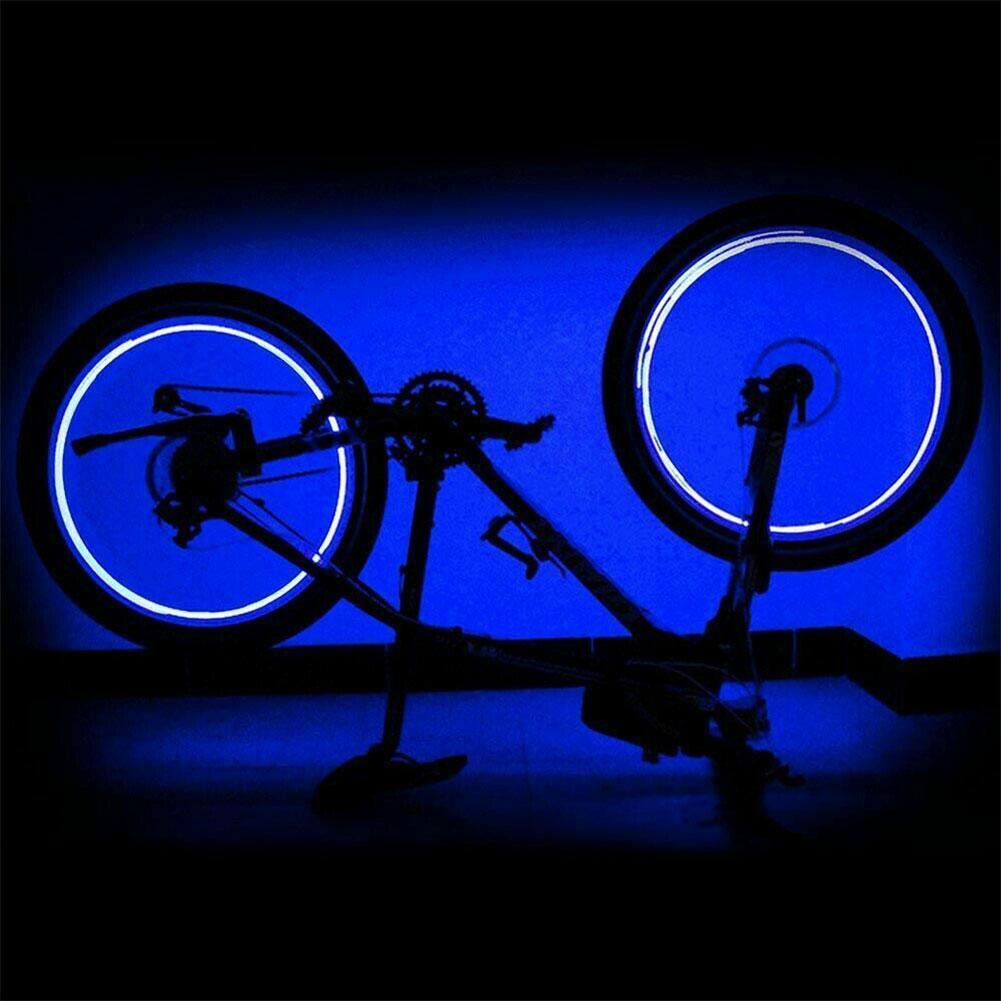 20 LED Bike Cycling Rim Lights Wheel Spoke Light String Strip Lamps Waterproof Bicycle Light Decoration Accessories Waterproof LED Bike Spoke Lights For Adult Bike Beautiful Night Bike Decoration Stevvex