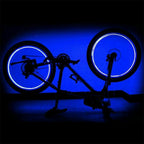 20 LED Bike Cycling Rim Lights Wheel Spoke Light String Strip Lamps Waterproof Bicycle Light Decoration Accessories Waterproof LED Bike Spoke Lights For Adult Bike Beautiful Night Bike Decoration Stevvex