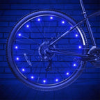20 LED Bike Cycling Rim Lights Wheel Spoke Light String Strip Lamps Waterproof Bicycle Light Decoration Accessories Waterproof LED Bike Spoke Lights For Adult Bike Beautiful Night Bike Decoration Stevvex