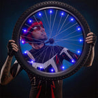 20 LED Bike Cycling Rim Lights Wheel Spoke Light String Strip Lamps Waterproof Bicycle Light Decoration Accessories Waterproof LED Bike Spoke Lights For Adult Bike Beautiful Night Bike Decoration Stevvex