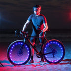 20 LED Bike Cycling Rim Lights Wheel Spoke Light String Strip Lamps Waterproof Bicycle Light Decoration Accessories Waterproof LED Bike Spoke Lights For Adult Bike Beautiful Night Bike Decoration Stevvex