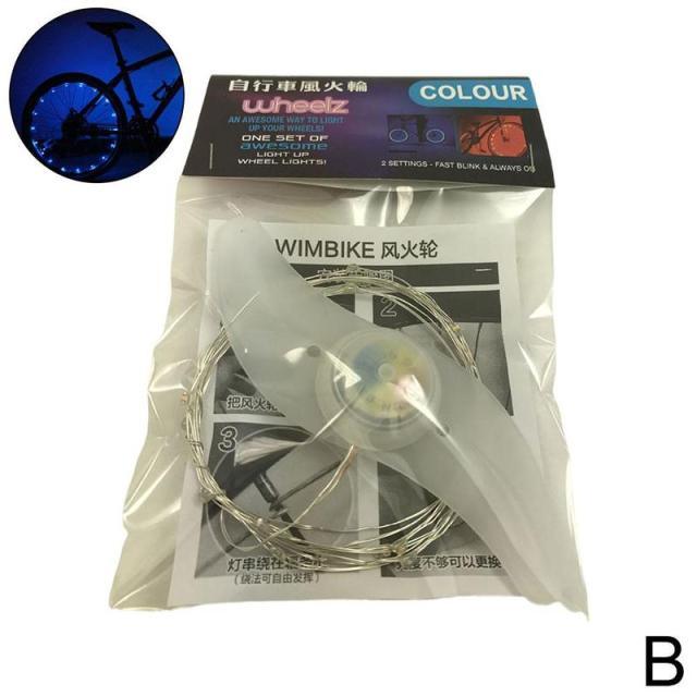 20 LED Bike Cycling Rim Lights Wheel Spoke Light String Strip Lamps Waterproof Bicycle Light Decoration Accessories Waterproof LED Bike Spoke Lights For Adult Bike Beautiful Night Bike Decoration Stevvex