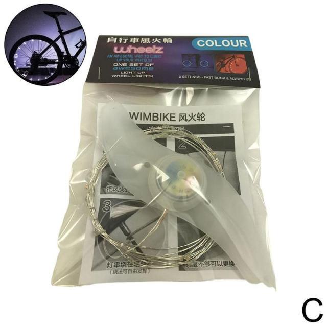 20 LED Bike Cycling Rim Lights Wheel Spoke Light String Strip Lamps Waterproof Bicycle Light Decoration Accessories Waterproof LED Bike Spoke Lights For Adult Bike Beautiful Night Bike Decoration Stevvex