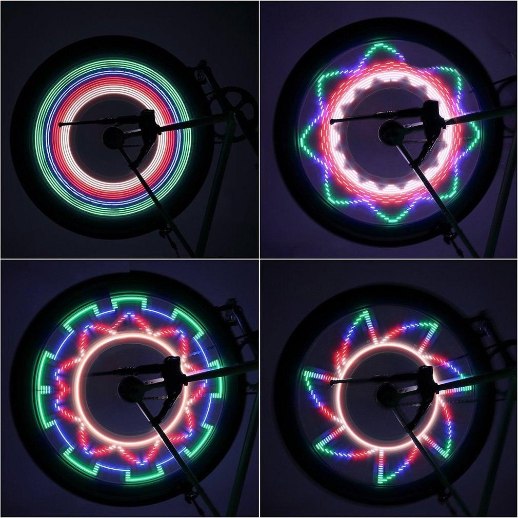 Bicycle Motorcycle Tire Wheel Lights LED Flash Spoke Light Lamp Outdoor Cycling Lights For 24 Inches Wheel LED Outdoor Bicycle Tire Safety Light Bike Spoke Decorations Glow Light In Dark Bike Accessories Stevvex