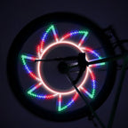 Bicycle Motorcycle Tire Wheel Lights LED Flash Spoke Light Lamp Outdoor Cycling Lights For 24 Inches Wheel LED Outdoor Bicycle Tire Safety Light Bike Spoke Decorations Glow Light In Dark Bike Accessories Stevvex