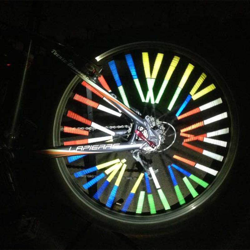 12Pcs Bicycle Light Rim Radio Clip Light Safety Warning Light Strip Safety Cycling Reflective Reflector Bike Accessories Mount Clip Tube Warning Strip Waterproof Bicycle Spoke Reflectors Stevvex