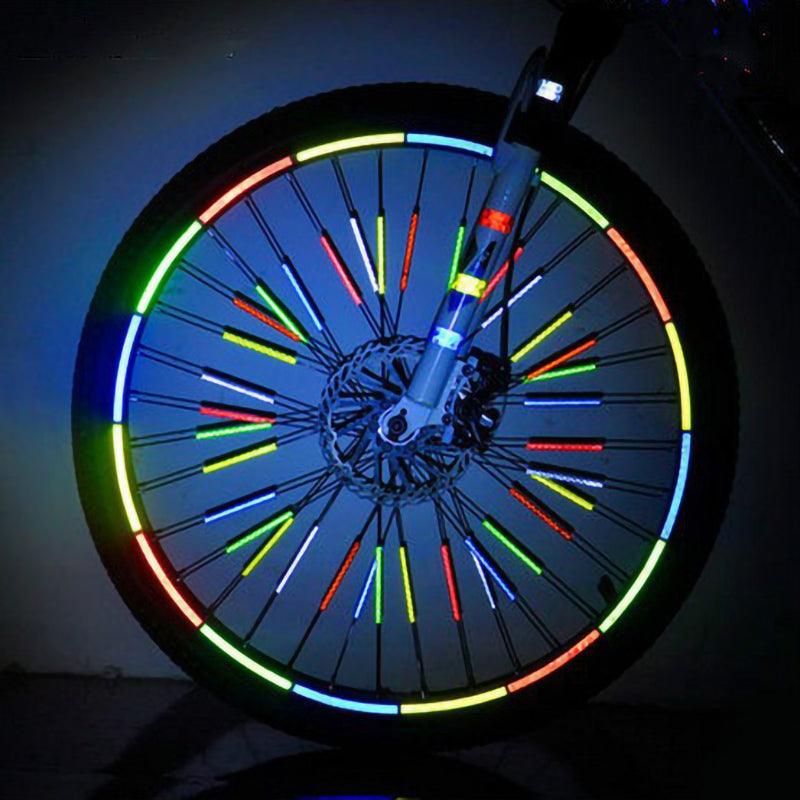 12Pcs Bicycle Light Rim Radio Clip Light Safety Warning Light Strip Safety Cycling Reflective Reflector Bike Accessories Mount Clip Tube Warning Strip Waterproof Bicycle Spoke Reflectors Stevvex