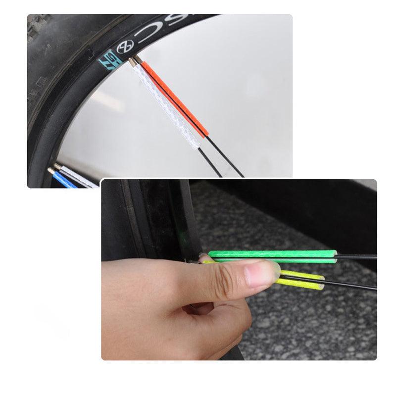 12Pcs Bicycle Light Rim Radio Clip Light Safety Warning Light Strip Safety Cycling Reflective Reflector Bike Accessories Mount Clip Tube Warning Strip Waterproof Bicycle Spoke Reflectors Stevvex