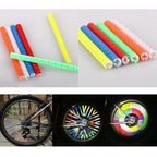 12Pcs Bicycle Light Rim Radio Clip Light Safety Warning Light Strip Safety Cycling Reflective Reflector Bike Accessories Mount Clip Tube Warning Strip Waterproof Bicycle Spoke Reflectors Stevvex