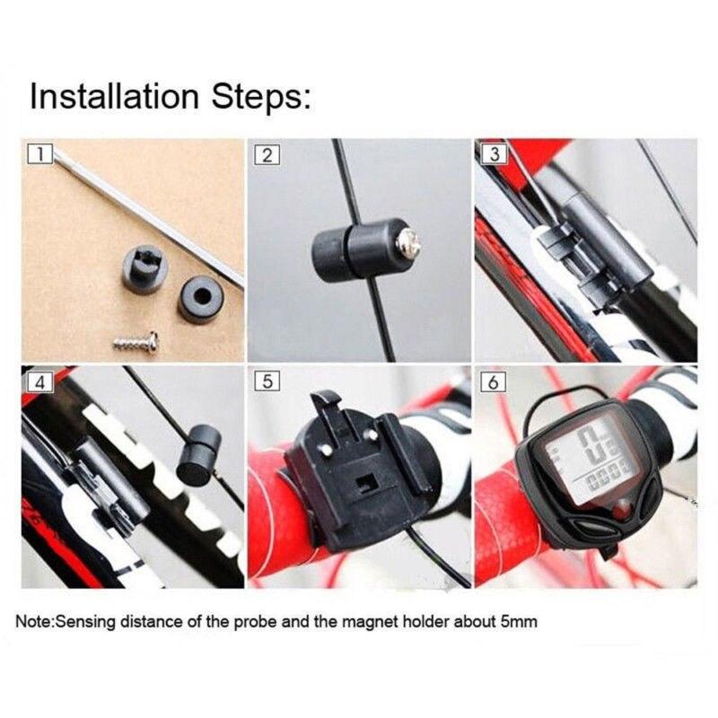Mountain Sport Bike Speedometer Bike Mini Cycle Computer Speedometer 15 Function Code Meter Bicycle Computer Waterproof Bike Odometer With LCD Display Simple Speedometer Accurate Speed Tracking Stevvex