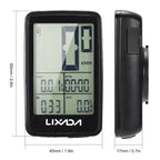 Speedometer LCD Digital Display Rechargeable Wireless Bike Cycling Computer Waterproof Riding Bike Accessories Waterproof Bicycle Speedometer With LCD Backlight Display Cycling Computer