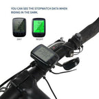 LCD Digital Bicycle Computer Waterproof Cycle Bike Stopwatch Wire Odometer Speedometer Automatic Wake-Up Cycling Computer LCD Backlight  Displays Cycling Accessories Accurate Speed Tracking Stevvex