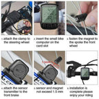 LCD Digital Bicycle Computer Waterproof Cycle Bike Stopwatch Wire Odometer Speedometer Automatic Wake-Up Cycling Computer LCD Backlight  Displays Cycling Accessories Accurate Speed Tracking Stevvex