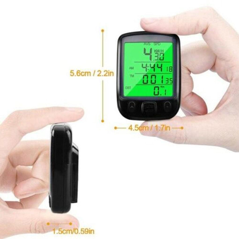 LCD Digital Bicycle Computer Waterproof Cycle Bike Stopwatch Wire Odometer Speedometer Automatic Wake-Up Cycling Computer LCD Backlight  Displays Cycling Accessories Accurate Speed Tracking Stevvex