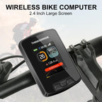 GPS Wireless Bike Computer Waterproof Bicycle Odometer Large Color LCD Screen Maps Navigation Cycling Speedometer Wired Bicycle Speedometer Waterproof Cycle Computer With Backlight LCD Display Automatic Sleep