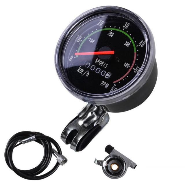 Classic Mountain Road Bike Computer Vintage Bicycle Bike Speedometer Analog Classical Mechanical Odometer Mechanical Bicycle Speedometer Aluminum Alloy Bike Computer Cyclocomputer Stevvex