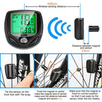 Bike Computer Wireless Waterproof Bicycle Computer 16 Functions Speed Cycle Speedometer Waterproof Wireless Bicycle Bike Computer And Cycling Odometer With Multi-Function LCD Backlight Display Stevvex