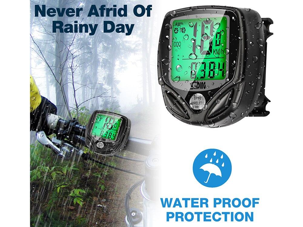 Bike Computer Wireless Waterproof Bicycle Computer 16 Functions Speed Cycle Speedometer Waterproof Wireless Bicycle Bike Computer And Cycling Odometer With Multi-Function LCD Backlight Display Stevvex