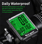 Bicycle Computer Road Bike Table Light Wired Wireless Waterproof Luminous Speedometer Waterproof Cycling Odometer Smart Sensor Auto Wake-Up Multi-Function Bicycle Speed Tracker With LCD Backlight Display Stevvex