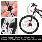 Bicycle Computer Road Bike Table Light Wired Wireless Waterproof Luminous Speedometer Waterproof Cycling Odometer Smart Sensor Auto Wake-Up Multi-Function Bicycle Speed Tracker With LCD Backlight Display Stevvex
