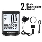 Bicycle Computer Road Bike Table Light Wired Wireless Waterproof Luminous Speedometer Waterproof Cycling Odometer Smart Sensor Auto Wake-Up Multi-Function Bicycle Speed Tracker With LCD Backlight Display Stevvex