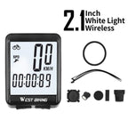 Bicycle Computer Road Bike Table Light Wired Wireless Waterproof Luminous Speedometer Waterproof Cycling Odometer Smart Sensor Auto Wake-Up Multi-Function Bicycle Speed Tracker With LCD Backlight Display Stevvex