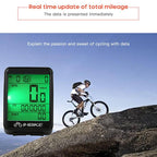 LCD Bike Code Meter Wired Wireless Mountain Bike Speedometer Bicycle Odometer Cycling Multifunctional And Waterproof Smart Backlight HD Digital LCD Big Display Auto Power Off And Wake-up Speedometer Stevvex