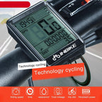 LCD Bike Code Meter Wired Wireless Mountain Bike Speedometer Bicycle Odometer Cycling Multifunctional And Waterproof Smart Backlight HD Digital LCD Big Display Auto Power Off And Wake-up Speedometer Stevvex
