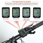 LCD Bike Code Meter Wired Wireless Mountain Bike Speedometer Bicycle Odometer Cycling Multifunctional And Waterproof Smart Backlight HD Digital LCD Big Display Auto Power Off And Wake-up Speedometer Stevvex