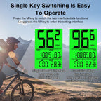 Waterproof Bicycle Computer Wireless Mountain Bike Cycling Potentiometer Stopwatch Speedometer Wireless Waterproof Bike Computer With LCD Large Backlight Display Multifunction Bicycle Speedometer 14 Functions Speedometer Stevvex