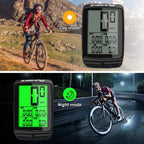 Waterproof Bicycle Computer Wireless Mountain Bike Cycling Potentiometer Stopwatch Speedometer Wireless Waterproof Bike Computer With LCD Large Backlight Display Multifunction Bicycle Speedometer 14 Functions Speedometer Stevvex