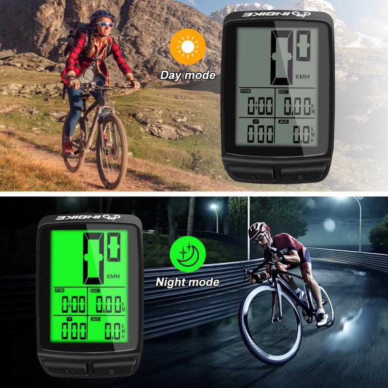 Waterproof Bicycle Computer Wireless Mountain Bike Cycling Potentiometer Stopwatch Speedometer Wireless Waterproof Bike Computer With LCD Large Backlight Display Multifunction Bicycle Speedometer 14 Functions Speedometer Stevvex