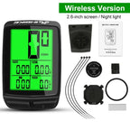 Waterproof Bicycle Computer Wireless Mountain Bike Cycling Potentiometer Stopwatch Speedometer Wireless Waterproof Bike Computer With LCD Large Backlight Display Multifunction Bicycle Speedometer 14 Functions Speedometer Stevvex