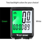 Bicycle Computer Road Bike Table Light Wired Wireless Waterproof Luminous Speedometer Waterproof Cycling Odometer Smart Sensor Auto Wake-Up Multi-Function Bicycle Speed Tracker With LCD Backlight Display Stevvex