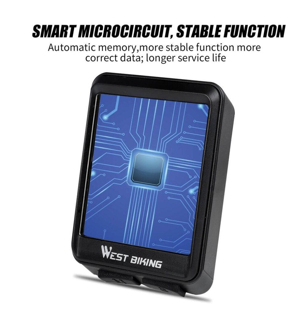 Bicycle Computer Road Bike Table Light Wired Wireless Waterproof Luminous Speedometer Waterproof Cycling Odometer Smart Sensor Auto Wake-Up Multi-Function Bicycle Speed Tracker With LCD Backlight Display Stevvex
