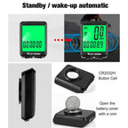 Bicycle Computer Road Bike Table Light Wired Wireless Waterproof Luminous Speedometer Waterproof Cycling Odometer Smart Sensor Auto Wake-Up Multi-Function Bicycle Speed Tracker With LCD Backlight Display Stevvex