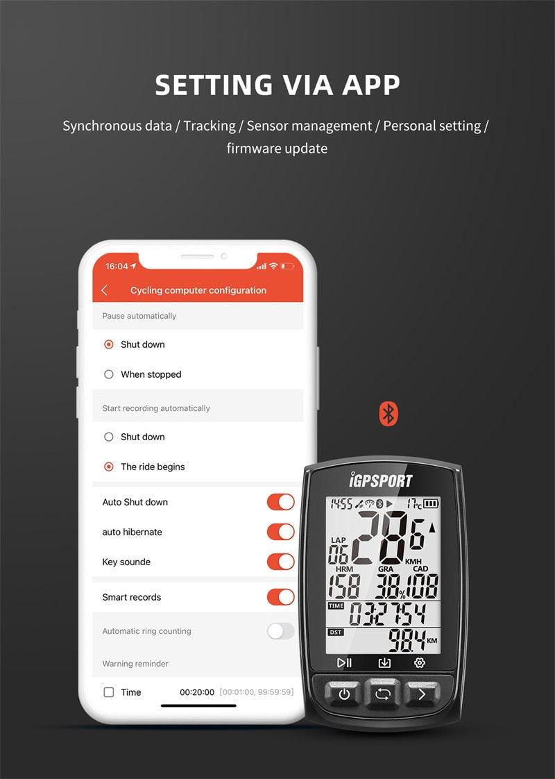 Waterproof Bike Computer GPS Cycling Computer Navigation Speedometer Wireless Bicycle Speedometer Odometer With LCD Display Waterproof Tracker Fits All Bikes Electric Bike Stevvex