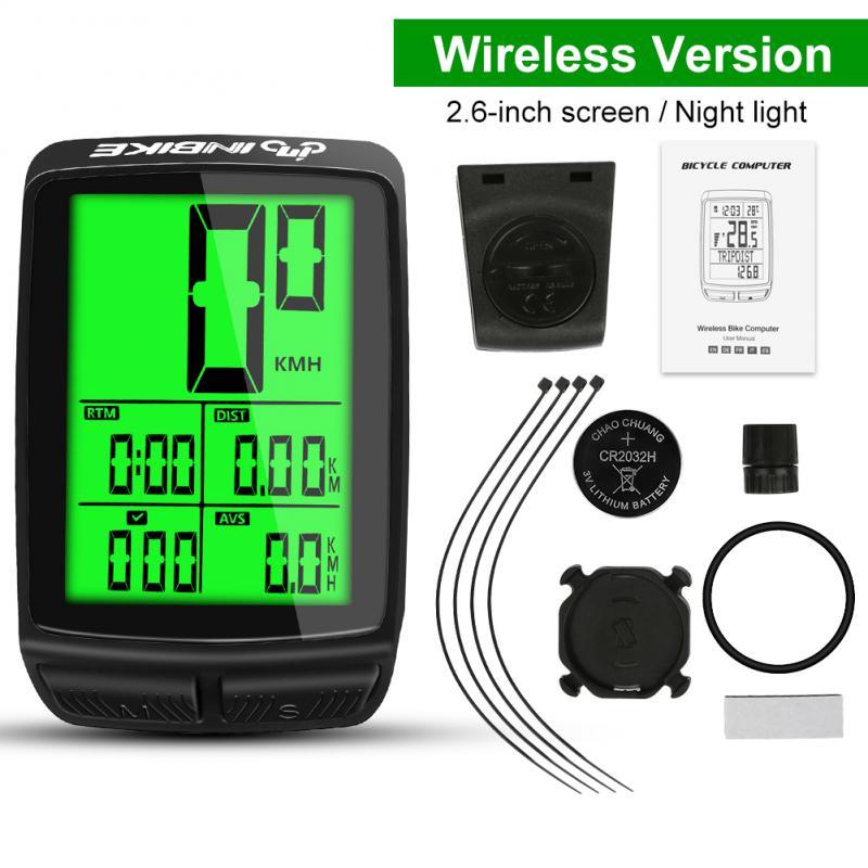 Waterproof Bicycle Computer Wireless Mountain Bike Cycling Potentiometer Stopwatch Speedometer Wireless Waterproof Bike Computer With LCD Large Backlight Display Multifunction Bicycle Speedometer 14 Functions Speedometer Stevvex