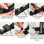 Waterproof Bicycle Computer Wireless Mountain Bike Cycling Potentiometer Stopwatch Speedometer Wireless Waterproof Bike Computer With LCD Large Backlight Display Multifunction Bicycle Speedometer 14 Functions Speedometer Stevvex