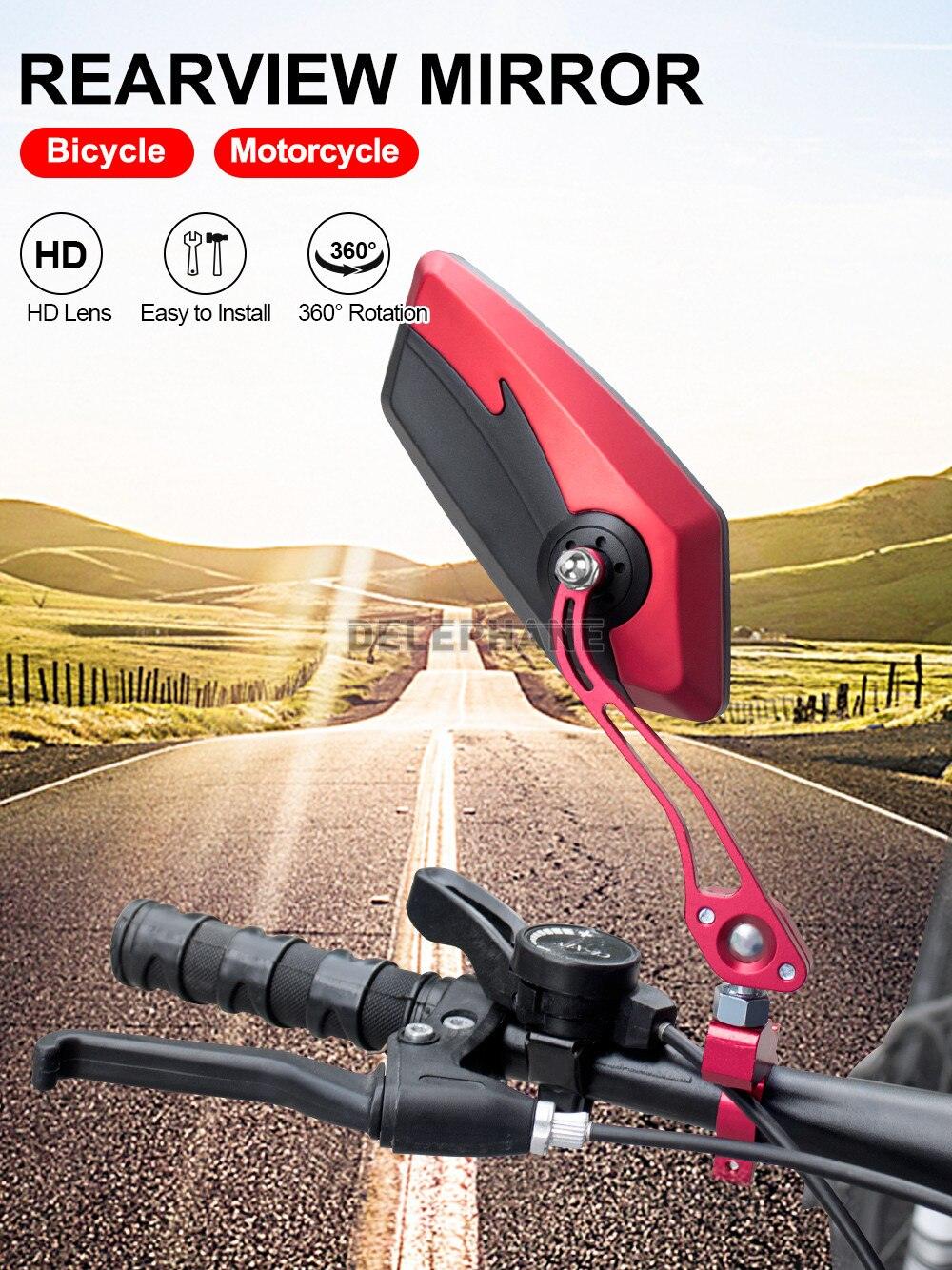Adjustable Electric Scooter Mirrors Bicycle Rear View Mirrors Adjustable HD Clear Glass Handlebar Mounting Mirrors Universal Adjustable Rotatable Safe Handlebar Bike Rear View Mirror Stevvex