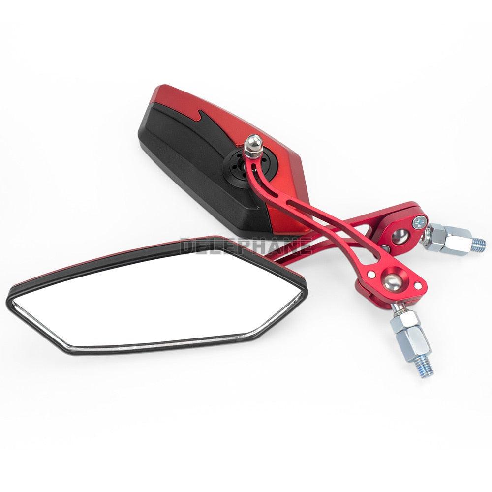 Adjustable Electric Scooter Mirrors Bicycle Rear View Mirrors Adjustable HD Clear Glass Handlebar Mounting Mirrors Universal Adjustable Rotatable Safe Handlebar Bike Rear View Mirror Stevvex