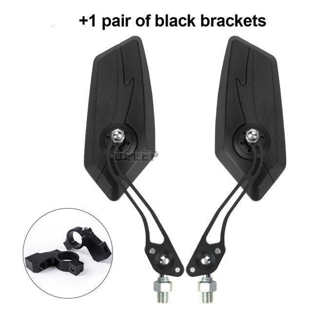 Adjustable Electric Scooter Mirrors Bicycle Rear View Mirrors Adjustable HD Clear Glass Handlebar Mounting Mirrors Universal Adjustable Rotatable Safe Handlebar Bike Rear View Mirror Stevvex