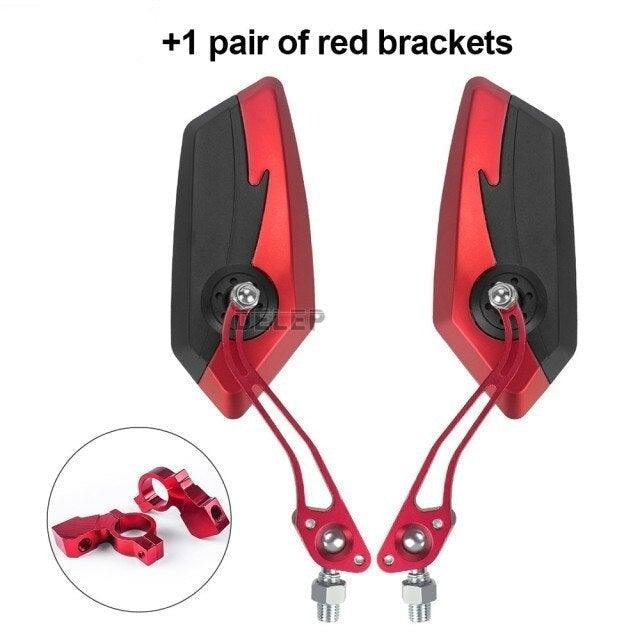 Adjustable Electric Scooter Mirrors Bicycle Rear View Mirrors Adjustable HD Clear Glass Handlebar Mounting Mirrors Universal Adjustable Rotatable Safe Handlebar Bike Rear View Mirror Stevvex