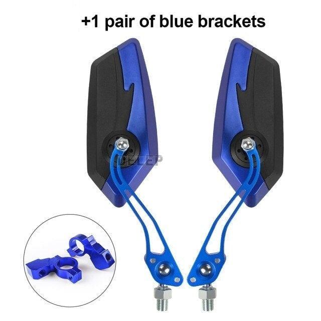 Adjustable Electric Scooter Mirrors Bicycle Rear View Mirrors Adjustable HD Clear Glass Handlebar Mounting Mirrors Universal Adjustable Rotatable Safe Handlebar Bike Rear View Mirror Stevvex