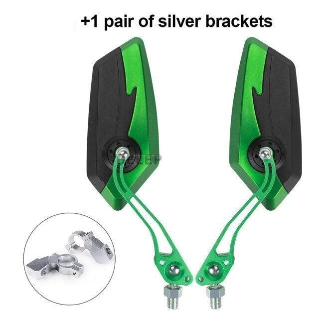Adjustable Electric Scooter Mirrors Bicycle Rear View Mirrors Adjustable HD Clear Glass Handlebar Mounting Mirrors Universal Adjustable Rotatable Safe Handlebar Bike Rear View Mirror Stevvex