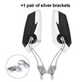 Adjustable Electric Scooter Mirrors Bicycle Rear View Mirrors Adjustable HD Clear Glass Handlebar Mounting Mirrors Universal Adjustable Rotatable Safe Handlebar Bike Rear View Mirror Stevvex