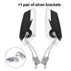 Adjustable Electric Scooter Mirrors Bicycle Rear View Mirrors Adjustable HD Clear Glass Handlebar Mounting Mirrors Universal Adjustable Rotatable Safe Handlebar Bike Rear View Mirror Stevvex