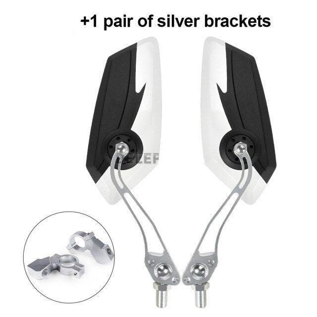 Adjustable Electric Scooter Mirrors Bicycle Rear View Mirrors Adjustable HD Clear Glass Handlebar Mounting Mirrors Universal Adjustable Rotatable Safe Handlebar Bike Rear View Mirror Stevvex